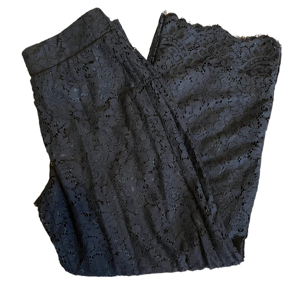 EUC Isaac Mizrahi Black Lace Pants Size: XSP